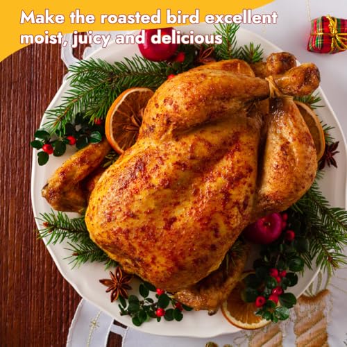 YQL 2 Pack Turkey Brine Bags, 26''x22''- Holds Up to 35lb Brining Bags with Cotton Strings, Double Zipper Seal for Turkey, Chicken, Beef, Pork, Ham - size: 2PCS