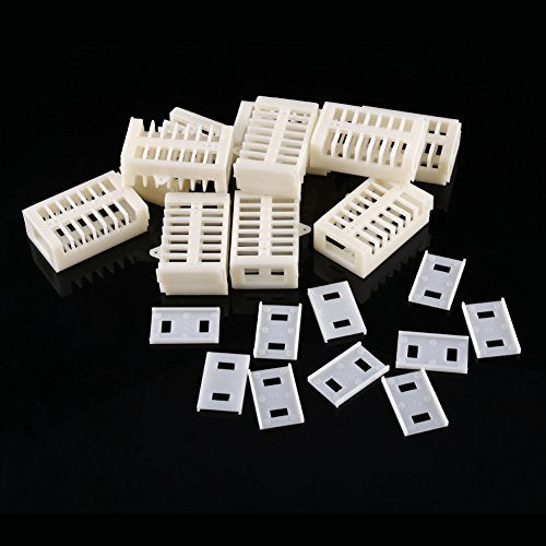 Hilitand 10pcs Multifunctional Bee Queen Cage, Plastic Match Box Moving Catcher Cage Beekeeping Tools 50x30x19mm/1.97x1.18x0.75in