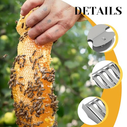 5 PCS Stainless Steel Queen Bee Cage Catcher Clip, Durable Beekeeping Tool for Safe Hive Management, Essential Beekeeper Supplies for Apiculture