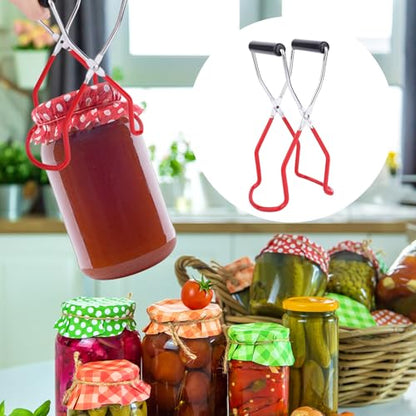 8pcs Food Canning Funnels Set for Wide Mouth & Regular Mason Jars, 3 Stainless Steel Funnels 2 Metal Strainer Mesh 1 Anti-Scalding Tongs 2 Brushes Supplies Kit for Kitchen Use Filling Bottle Jam