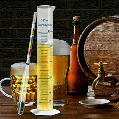 2X/PK Wine Beer Triple Scale Alcohol Hydrometers for Home Brewer Making Wine, Beer, Mead, Cider and Kombucha, Combo Set for ABV, Brix, and Gravity