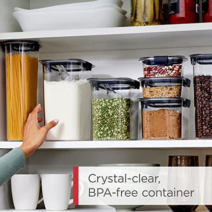 Rubbermaid Brilliance Airtight Cereal Food Storage Container, Shatterproof, BPA-Free and Dishwasher-Safe, 32oz Capacity - size: 18 Cup