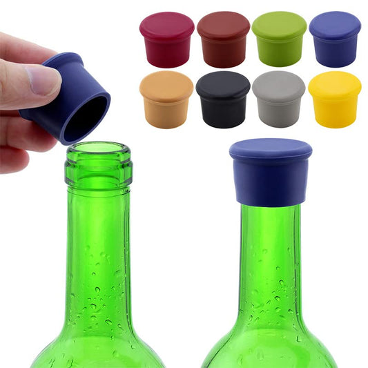 Airtight Seal & Reusable Silicone Wine/Beer Saver Bottle Stopper Covers - Easy to Use and Clean (Yellow/Green, 2) - color: Yellow/Green