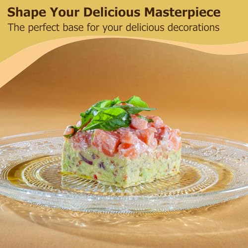 4 Pack Food Molds Set, Cake Ring Mold, Stainless Steel Cooking Rings for Food Decor (4 Different Shaped Rings) - size: 3.15In-4 Different Shaped Rings