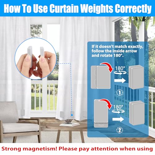 18pcs Outdoor Curtain Weights, Waterproof Magnetic Curtain Weights, Heavy Drapery Weights Bottom, Weighted Magnets for Heavy Wind, Shower Curtain, Garden Flag, Tablecloth (Gray, 9pairs) - color: Grey-18pcs