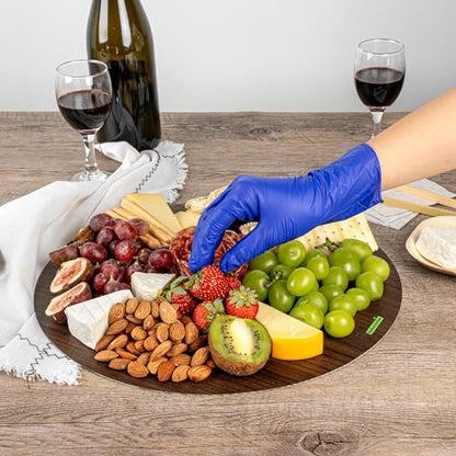 Restaurantware Cater Tek 13.8 Inch Charcuterie Boards 10 Faux Wood Cheese Boards - Round Stackable Dark Paper Cardboard Charcuterie Boards Disposable For Serving At Catered Events - color: Dark, size: 13 3/4"