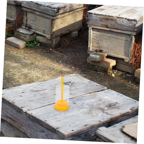 Toddmomy Marking Bottle with Long Plunger Bee Marking Kit for Beekeeping Identification 1.77X1.77X3.93 Inch Queen Marker Tool
