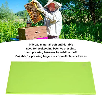 2Pcs Beeswax Press Sheet, Silicone Beehive Basis Press Sheet - Honeycomb Sheets Making - Beehive Wax Press - Beekeeping Supplies, Green