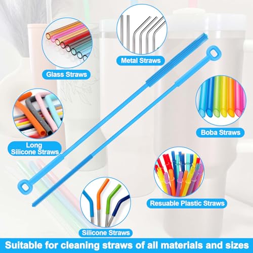 XANGNIER 4 PCS Water Bottle Cleaner Brush Set for Stanley Tumbler 40 oz/30 oz/20 oz Cup,Multifunctional Bottle Brush and Long Silicone Straw Cleaner Brush,Cleaning Kit for Owala/Yeti Cup Accessories - size: 4 pack