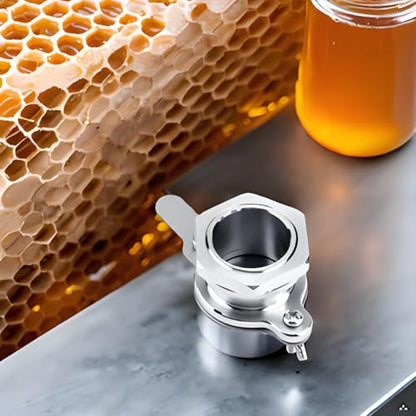 Honey Gate Valve -Honey Tap, Stainless Steel Honey Gate Valve, Gate Honey Bucket Accessories, Controlled Dispensing Extractor with Secure Closure for Efficient Beekeeping Transfer & Bottling