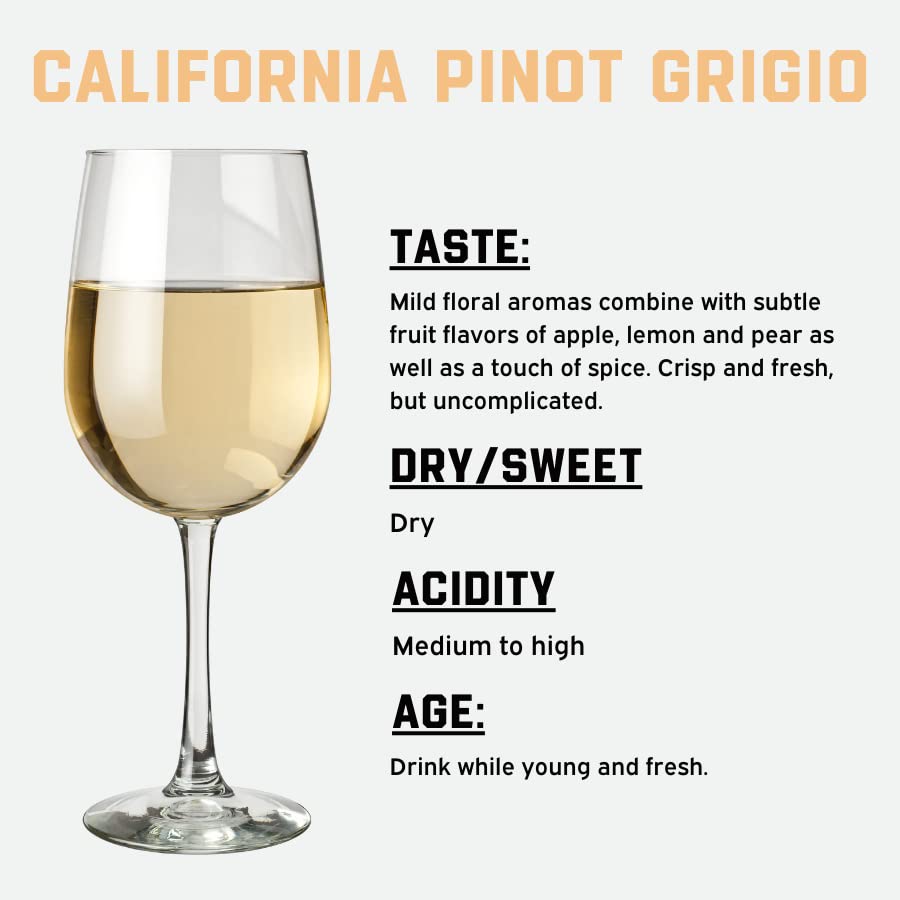 Fontana Italian Pinot Grigio Wine Kit Ingredients - 6 Gallon DIY Kit - Males 30 Bottles of Wine