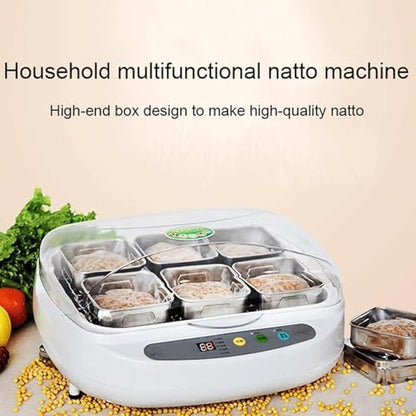 Automatic Fermentation Machine for Natto, Yogurt, and Wine - 3.5L Stainless Steel Cup, Home and Commercial Use, Constant Temperature