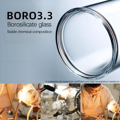 TISMART Glass Beaker Measuring Cup Boro 3.3-250/500/1000ML(4pcs 250ml) | Corrosion-resistant, Anti-oxidation, Heat for Lab, Teaching, Craft, Cooking, DIY, Liquid, Science Lab