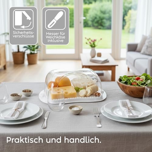 Snips Cheese Box | 3 Litres | Cheese Container | Food Container | White | Made in Italy | 0% Bpa