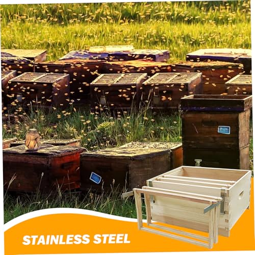 Beehive Frame Holder, 2PCS Stainless Steel Bee Hive Stand, 5 Full Frame Capacity Bee Holder, Beekeeping Supplies for Beekeeper Hive Stand Beekeeping Supplies Beehive