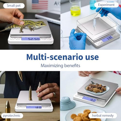 Gram Scale Small Digital Food Scale, 500g by 0.01Gram/0.001Ounce, Accurate Weighting, MEIYA Multifunction Kitchen Scale for Jewelry/Baking/Soap, 9 Units, Tare Function, LCD Display, Including Battery