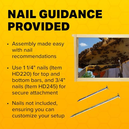 Mann Lake 9 1/8" Deep Unassembled Beekeeping Frames, Groove Top and Bottom, No Holes in Endbars, Designed for High Precision and Durability, Compatible with All Uncappers, 100 Pack, Made in the USA - size: 9-1/8-Inch
