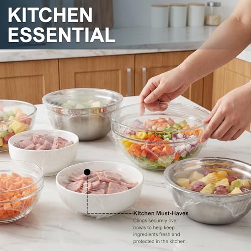 PAMI 18'' x 2000 FT PVC Cling Wrap, Heavy Duty Plastic Food Wrap with Slide Cutter, Clear Stretch Film, Strong Cling, Food Safe, for Commercial & Home Kitchen Use - size: 18'' x 2000 FT
