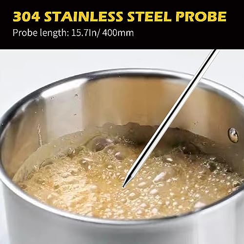 Candy Thermometer with Pot Clip & 8 Inch Probe Length - Best Oil Thermometer for Frying,Candy Thermometer for Candy Making,Tall pots,Candle,Candy Making,Deep Frying (1, 8) - size: 8