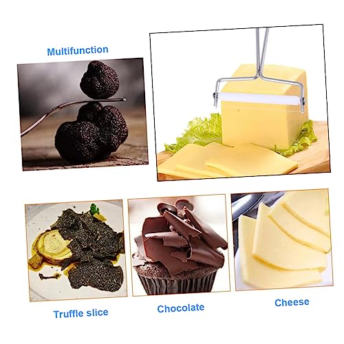 Alipis 2Pcs Stainless Steel Cheese Slicer Multi Purpose Butter Scraper Cream Cutter for Kitchen and Bakery Use Ergonomic Wire Handle Design for Desserts and Food