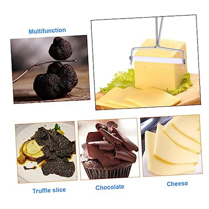 Alipis 2Pcs Stainless Steel Cheese Slicer Multi Purpose Butter Scraper Cream Cutter for Kitchen and Bakery Use Ergonomic Wire Handle Design for Desserts and Food