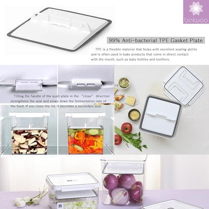 Pickle keeper Press Plate Food Storage Container Organizer for Kimchi Sauerkraut Fermentaion Airtight Lid Locking for Preserved Food (10L / 2.6 gal) - size: 10L / 2.6 gal