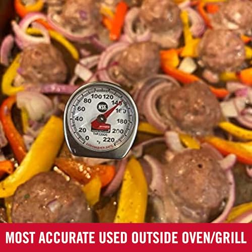 Rubbermaid Commercial Products Food/Meat Instant Read Thermometer, Pocket Size, Dishwasher Safe, Red, For Meat/Food Cooking and Grilling/Oven