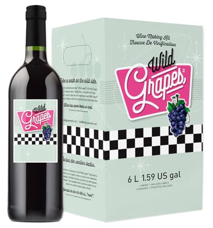 Wild Grapes Premium DIY Wine Making Kits - Cabernet Sauvignon Style - Makes Up to 30 x 750mL Bottles, 6 Gallons of Wine