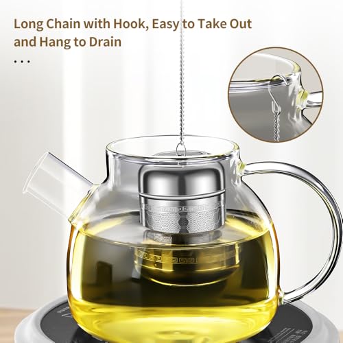 316 Stainless Steel Tea Strainers for Loose Tea with Drip Trays, Extra Fine Mesh Tea Infuser, Loose Leaf Tea Steeper (1 Pack - Small) - size: Small