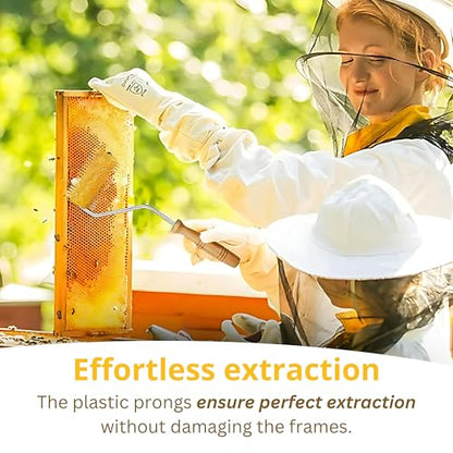 SunVara Honey Uncapping Needle Roller Honey Extractor Equipment, Honey Spinner Extractor Honey Uncapping Roller for Beekeepers Needle Recapping Honey Uncapping Tool Beekeeping Honey Decapping Tool