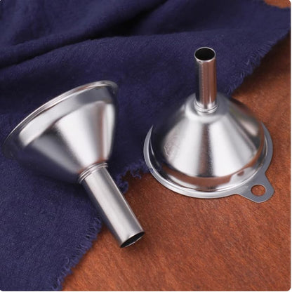 3PCS Kitchen Funnels Set,Stainless Metal Funnel for Filling Bottles - Tiny Small Medium Large for Essential Oils,Spice, Cooking,Powder,Flask，Perfume,Dry Ingredients Powde (Silver) - color: Silver