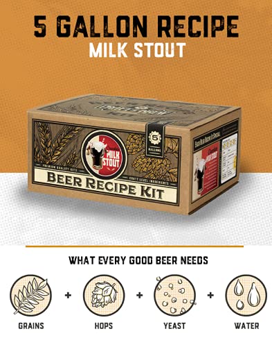 Craft a Brew - Beer Recipe Kit - Chocolate Milk Stout - Home Brewing Ingredient Refill - Beer Making Supplies - Includes Hops, Yeast, Malts, Extracts - 5 Gallons - color: Chocolate Milk Stout