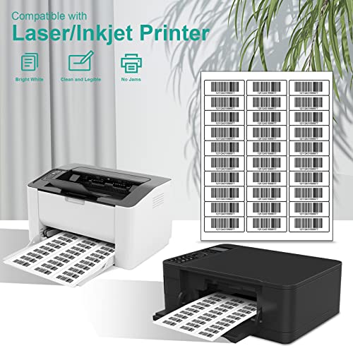 MFLABEL 1" x 2-5/8" Address Labels for Laser & Inkjet Printers 15,000 White Shipping Stickers(500Sheets,30/Sheet)+48 Free Fragile Stickers | Easy to Peel,Mailing Labels for Packages, Shipping - size: 1" x 2-5/8" (30-up), style: 500 Sheets