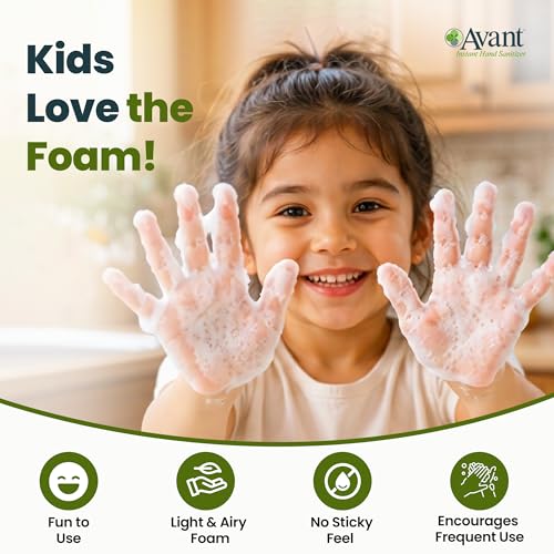 Avant® Alcohol Free Foaming Hand Sanitizer, 18oz Bottle, 6-Pack bulk refill - size: 18 Fl Oz (Pack of 6)