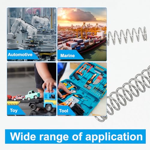PATIKIL Compression Spring 1.5 mm Wire Dia x 12 mm OD x 305 mm L, 1 Pcs 304 Stainless Steel Mechanical Extension Small Springs Pen Springs Assortment Kit for Shop and Home Repairs - size: 12x1.5x305 mm