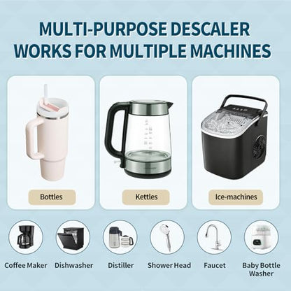 Seaways Multi-Purpose Descaler & Cleaner Powder Packets (40 Uses, 2-Pack) | Descaling Solution for Nespresso, Coffee Machine, Ice Maker & Kettle | Citric Acid Limescale Remover | 20×0.35 oz - size: 7.05 Ounce (Pack of 2)