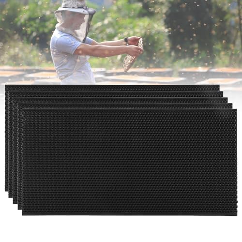 30 Pack Honey Bee Frames, Beehive Waxed Coated Foundation Sheet, Plastic Beehive Foundation Sheets for Beekeeping