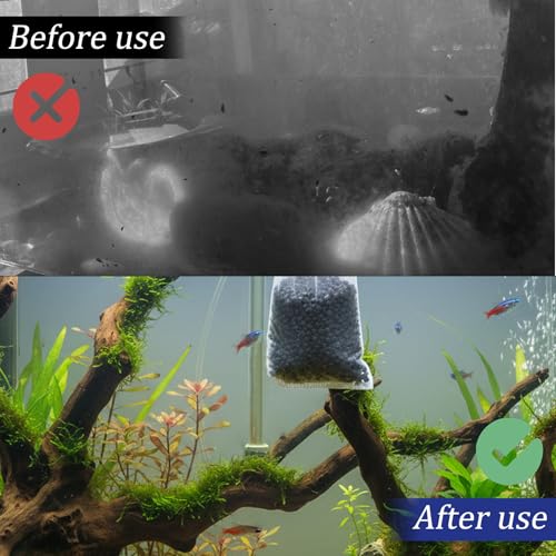 3 Pack Filter Media Bag, 180μm Aquarium Mesh Bag | 7.8x3.86in Reusable Extra Fine Mesh Filter Bags with Drawstring for Activated Carbon and Fine Resins
