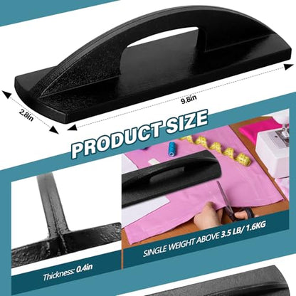Zonon 2 Pack Fabric Pattern Weights for Sewing Heavy Duty Cast Iron Cloth Weights for Pattern Cutting Sewing Accessories