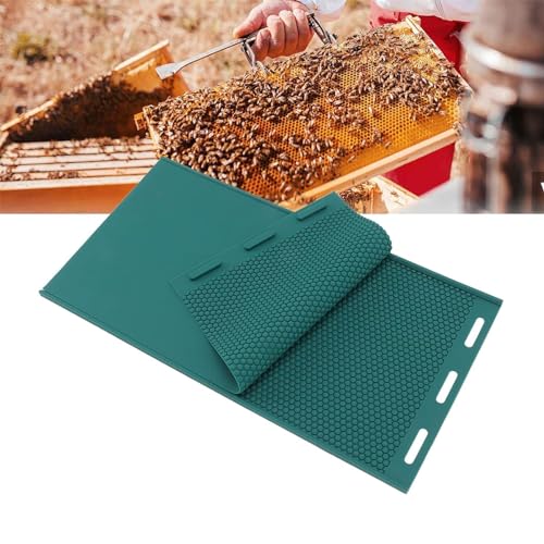 2Pcs Beehive Waxed Coated Foundation Sheet, DIY Beeswax Press Mold Light Weight Beehive Foundation Sheet for Bee Farmgarden breeding