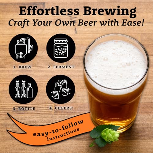 My Brew Supply Oktoberfest Beer Extract Kit | Amber Dry Malt Extract | Munich Light, Munich Dark, & CaraRed Grain | Hallertau Hops | German Ale Yeast | Priming Sugar | Bottle Caps | 5 Gallon Yield