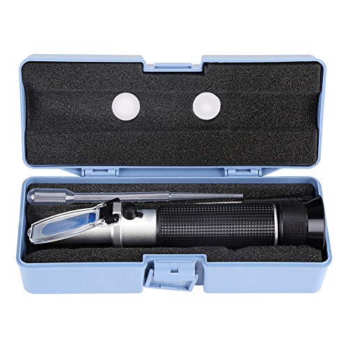Meter Refractometer, Professional Handheld Alcohol 0-80% Test Refractometer Tester Refractometer Hydrometer with Automatic Temperature Compensation Function for Brewing Beer Wort