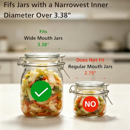 Fermentation Weight Set of 4,Glass Weights for Fermenting,3.15 Inch Large Gallon Fermenting Weights for Sauerkraut,Kimchi - style: Concave