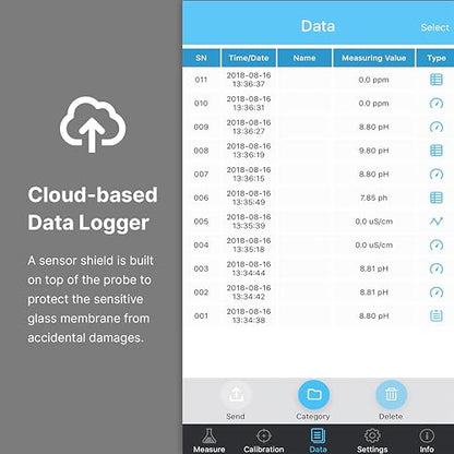 APERA INSTRUMENTS AI3711 PH60-Z Bluetooth Smart pH Tester Powered by ZenTest Mobile App with Cloud-Based Datalogger - style: Regular pH