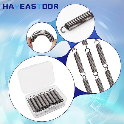 20PCS SP9600 Small Extension Spring 1/4 Inch x 1-1/2 Inch Stainless Steel Mechanical Springs with Hook Ends HE027