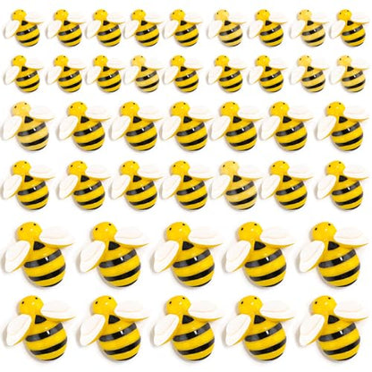 Tidponra 120PCS Bumble Bee Décor, Resin Honey Bees for Crafts, Small Plastic Bees Ornaments for Decorations