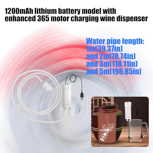 Electric Automatic Siphon Beer Liquor Transfer Pumps USB Rechargeable with Silicone Hose for Wine Home Brewing Beer Pumps