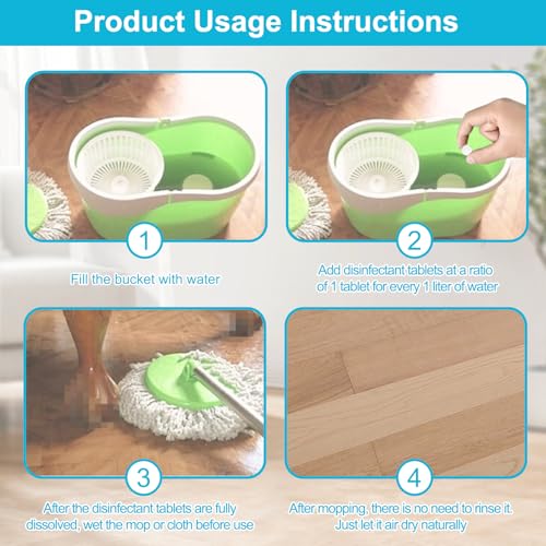 Powerful Floor Cleaning Tablets Compatible With Tineco (200 PCS) 2 Bottle Floor Deep Cleaner Dissolves Fast for Streak-Free Shine on Hardwood, Tile,Suitable With All Robot Vacuums