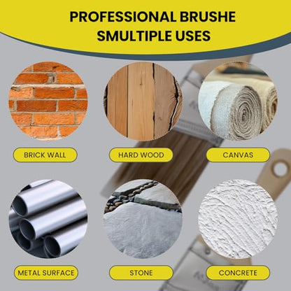 Mister Rui 3-Pack 2 Inch Angled Paint Brushes, Short Handle Professional Sash Brushes for Trim, Cabinets & Furniture, Smooth Finish for Oil & Latex Paint - size: 3PCS, 2" Short