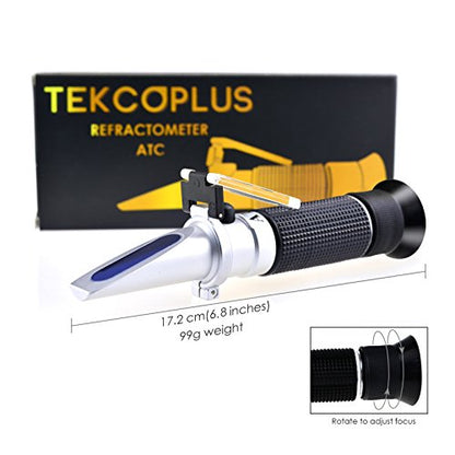 3-in-1 Clinical Refractometer with ATC for Tri-Scale Serum Protein 0-12 g/100ml Urine Specific Gravity SG 1.000-1.050 Refractive Index 1.333-1.360RI w/Extra LED Light & Pipette for Human Use - color: Urine Sg / Serum Protein / Refractive Index